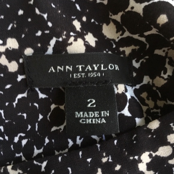 ANN TAYLOR NEW B&W SIZE 2 DRESS - Picture 2 of 8